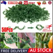 50PCS Tomato Greenhouse Ties Veggie Plant Support Clips Garden trellis Stake AU