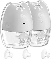 Bellababy Hands-Free Breast Pumps Wearable Newly Upgraded, Electric Double Breast Pumps 4 Modes & 9 Levels Suction, Wireless Portable Breast Pumps, 2 Packs. (24mm Flanges, 21/19/17mm inserts)