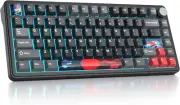 Teclado inalámbrico color crema con junta, triple prelubricado