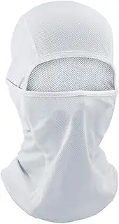 Windproof Breathable Balaclava UV Sun Protection Full Face Mask for Men Women,Cycling Motorcycle Mask Helmet Liner Tactical Balaclava Hood-White