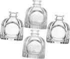 BIUDECO 4Pcs Glass Aromatherapy Bottle Empty Glass Bottle Car Diffuser Jar Em...