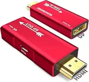 HDMI to Displayport Adapter, 4k@60Hz HDMI to Displayport Converter, Aluminium HDMI Male to DP Female Adapter Compatible with PC, Graphics Card, Laptop