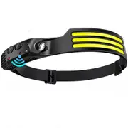 5Pcs 3COB Waterproof LED Motion Sensor Head Torch Headlight USB Rechargeable Headlamp