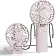HandFan Portable Handheld Fan, 2024 Upgraded Personal Fan Handheld, & , 3 IN 1 Hand Fan, USB Rechargeable Mini Fan for Travel/Summer/Concerts/Lash, Gifts for Women(Pink)