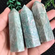 149g 3pcs Amazonite Stone Tower Point Quartz Crystal Specimen Healing