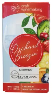 Orchard Breezin Mist Blackberry Merlot Home Wine Making Ingredient Kit