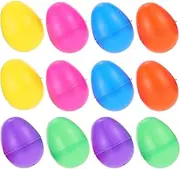 STOBOK 12 Pcs Fillable Easter Eggs Colorful Easter Eggs Empty Plastic Easter Eggs Basket Stuffers Filler Treats Twisting Eggs Easter Egg Hunt Prize Supplies Party Favor