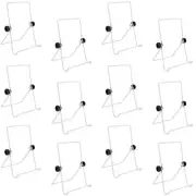 12 Pack Adjustable Wire Display Stand Foldable Tablet Holder Stand for Books
