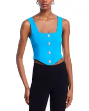L'Agence Saga Square Neck Corset Top