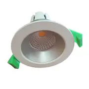 Arc Downlight White Round Fixed Low Glare Silver Reflector ø85 CLA Lighting - PL-ARC8