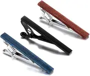 [WUSHAUALNS] Tie Clip Formal Tie Clip Black Tie Clip Business Combination Men's Silver Tie Clip Business