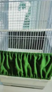 MEDIUM Bird CAGE Seed Catcher Skirt in "DARK GREEN"