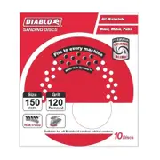 Diablo 150mm 120 Grit Multi Surface Orbital Sanding Disc - 10 Pack