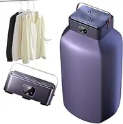 Portable Electric Clothes Dryer with Smart Timer, 650W Indoor Small Dryer with Dry Bag, Compact Foldable Travel Clothes Dryer, Touch-Screen Operation, for RV, Travel, Home, Apartment Purple