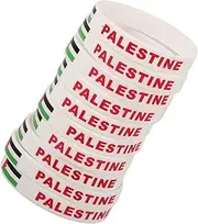 KOMBIUDA 10pcs Palestinian Bracelet Palestine Flag Silicone Wristbands Palestine Bracelect Rubber Bracelets Flag Bracelets Palestine Bracelets Sports Game Hand Ring White