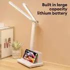 LED Double-head Desk Lamp Table Lights USB Rechargeable Reading Eye Protection