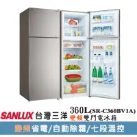 在飛比找momo購物網優惠-【SANLUX 台灣三洋】360公升一級能效變頻雙門冰箱(S