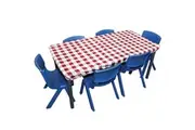 Rectangle Gingham Tablecloth with PRF (Red)