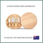 Ortega Kitchen 5 Piece Cheese Knife & Board Set chopping tools