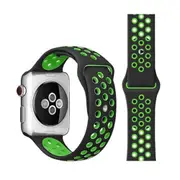 For Apple Watch iWatch Series SE 44mm Silicone Wristband Loop Strap Wrist Band (Style 2- Large Size)