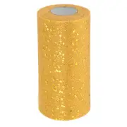 Tulle Fabric Rolls 6" by 50 Yards Fabric Spool Tulle for DIY, Gold