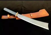 21.5 INCH BEAUTIFUL CUSTOM HANDMADE D2 TOOL STEEL Hunting Machete Sword
