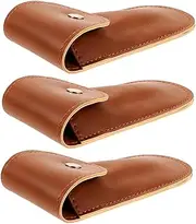GREENADSCAPE 3Pcs Portable Leather Harmonica Case Stylish PU Leather Protector for Safe Storage Lightweight Holder for Musicians Minimalist Design for Travel and Performance