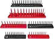 xinyee 6PCS Socket Storage Tray Suit 1/4in, 3/8in, 1/2in Drive Deep And Shadow Socket Mounts Applicable For Tool Case
