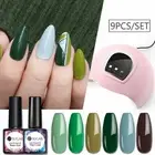 9pcs/set UR SUGAR Nail UV Gel Polish Base Top UV LED Lamp Nail Art Tool DIY Kit