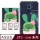 反骨創意 華碩 ZenFone3、Live系列 彩繪防摔手機殼-多肉社會系列(刺刺拳)