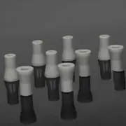 100 Pcs Dental Saliva Ejector Weak Suction Rubber Snap Tip Adapter Replacement