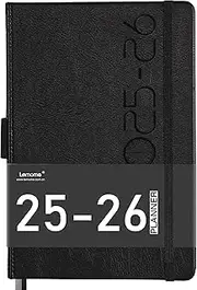 2025-2026 Planner - Planner 2025-2026 with Pen Loop, July 2025 - June 2026, to Achieve Your Goals & Improve Productivity, Thick Paper, 40 Note Pages, Inner Pocket, 5.75" x 8.25" - Black