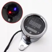 12V Chrome 2 in 1 LED Tachometer Gauge Fuel Oil Digital Motorcycle Gauge Combo