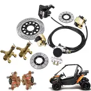 4 Stud Front Wheel Hub Spindle Brake Caliper Disc Rotor ATV Quad Go Kart Buggy