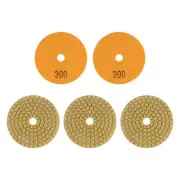 5pcs 3" Grits 200 Premium Diamond Polishing Pads Wet/Dry for Stone Concrete