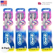 Oral‑B 3D White Luxe Pro‑Flex Manual Toothbrush Soft Bristle Stain Eraser 4-Pack