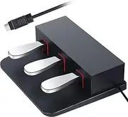 [Zreephy] 3-Pedal For Digital Keyboards Pianos,Three Foot Pedal Unit Compatible With Yamaha P223, P145 Electric Digital Pianos