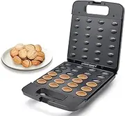 Electric Nut Waffle Bread Maker, 1400W Walnut Cookie Maker, 24pcs Cookie Baking Walnut Cake Machine, Non Stick Panel Double Sided Heating, Automatic Nut Walnut Pastry Set