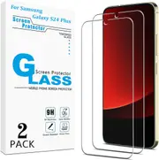 [2-PCS] Screen Protector for Samsung Galaxy S4 Plus, Tempered Glass, Fingerprint Compatible (6.7")