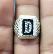 D Letter Ring, Alphabet Ring, Letter Ring, Silver Ring, Custom Initial Ring.