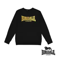 在飛比找Yahoo奇摩購物中心優惠-【LONSDALE 英國小獅】經典LOGO長袖大學T恤-黑色