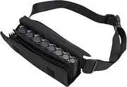 SENECESLI Euro Coin Holder, Coin Dispenser, Fanny Pack, Waiters Purse, Coin Sorter, Coin Organizer Storage Bag with Belt for Waitress, Server, Collector, Cashier, Change, Black