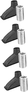 SOESFOUFU 4pcs Carbon Fiber Air Intake Air Vent Intake Duct Cans Garbage Car Modification Part Brake Cooling Duct Funnel Car Bumper Intake Cover Car Air Duct Intake Automotive Door Abs Black