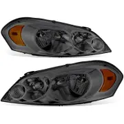 Fit 06-16 Chevrolet Impala Monte Carlo Smoked/Amber Reflector Halogen Headlights (for: Chevrolet)