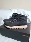 NIB Merrell Alpine Hiker Women's Hiking Boots Sz 8 Black Vegan Leather Black