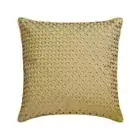 Sofa Cushion Cover Beige 16"x16", Home Decor Silk Fabric - Dots Boudoir