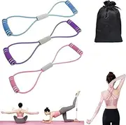 Saludea Resistance Band with Handles, Figure 8 Resistance Band, 8 Shaped Resistance Bands for Arms/Shoulders, 30-50 Lbs Pulling Force for Beginners & Pros Alike, Just The Right Strength