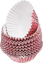 uxcell 400 Count Rose Red Foil Muffins Cupcake Liners Standard Size Metallic Baking Cups Wrappers Greaseproof for Party Wedding Birthday