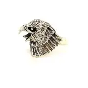 Vintage Sterling Silver American Eagle Hawk Bird's Head Large Statement Ring