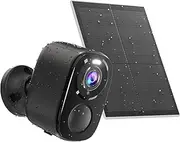 Rraycom Security Cameras Wireless Outdoor with Solar Panel, 5MP Battery Powered WiFi Surveillance Camera with Spotlight, AI Motion Detection, Siren, Color Night Vision,2-Way Talk, IP66 Waterproof